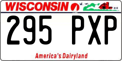 WI license plate 295PXP