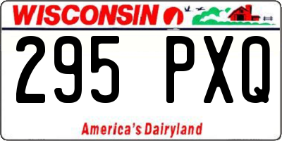 WI license plate 295PXQ
