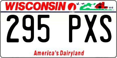 WI license plate 295PXS