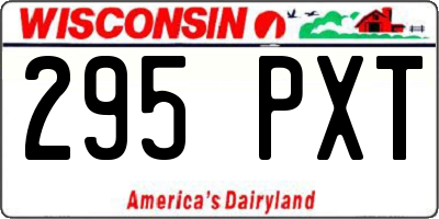 WI license plate 295PXT