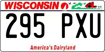 WI license plate 295PXU