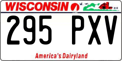 WI license plate 295PXV