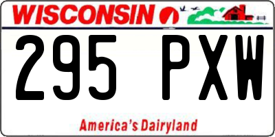 WI license plate 295PXW