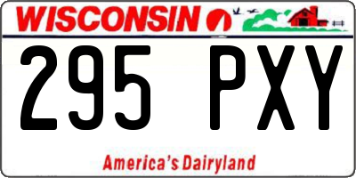 WI license plate 295PXY