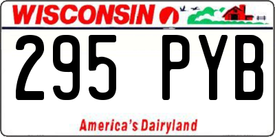 WI license plate 295PYB