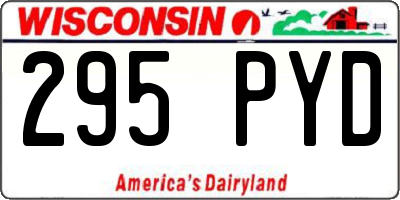 WI license plate 295PYD