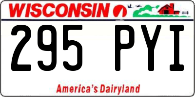 WI license plate 295PYI
