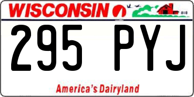 WI license plate 295PYJ