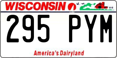 WI license plate 295PYM