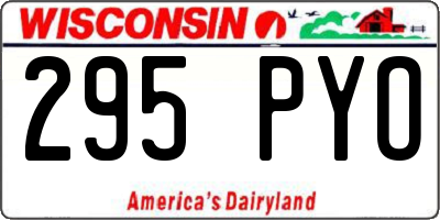 WI license plate 295PYO