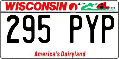 WI license plate 295PYP