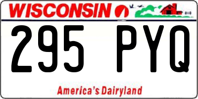 WI license plate 295PYQ