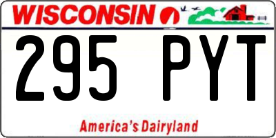 WI license plate 295PYT