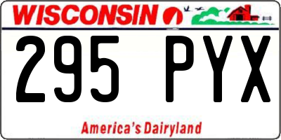 WI license plate 295PYX