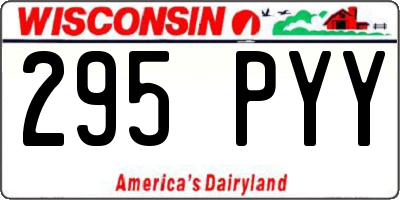WI license plate 295PYY