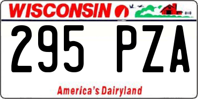 WI license plate 295PZA