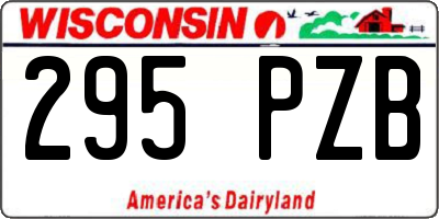 WI license plate 295PZB