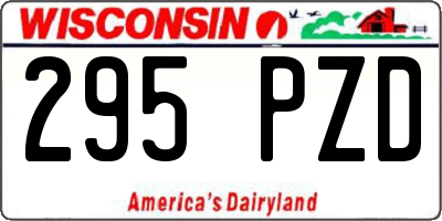 WI license plate 295PZD