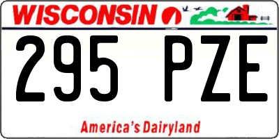 WI license plate 295PZE