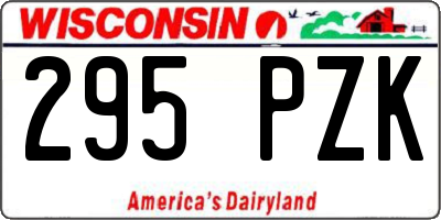 WI license plate 295PZK