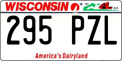 WI license plate 295PZL