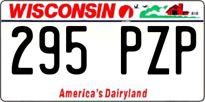 WI license plate 295PZP