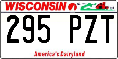 WI license plate 295PZT