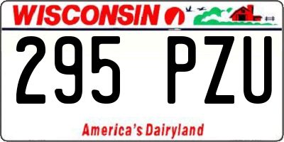 WI license plate 295PZU