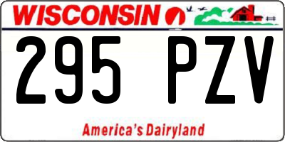 WI license plate 295PZV
