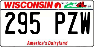 WI license plate 295PZW