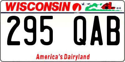 WI license plate 295QAB