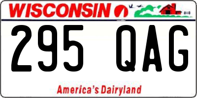 WI license plate 295QAG