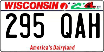 WI license plate 295QAH