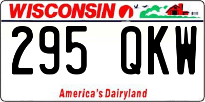 WI license plate 295QKW