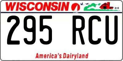 WI license plate 295RCU
