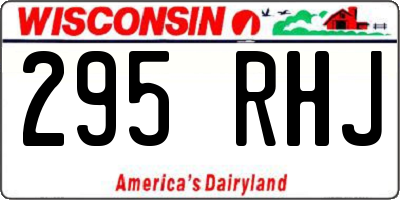 WI license plate 295RHJ