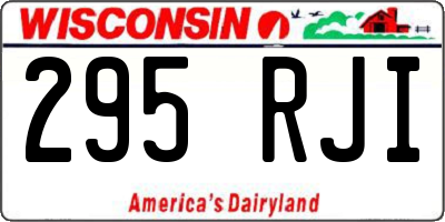 WI license plate 295RJI