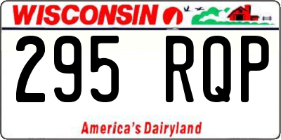 WI license plate 295RQP