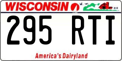 WI license plate 295RTI