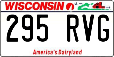 WI license plate 295RVG