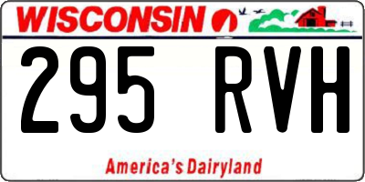 WI license plate 295RVH