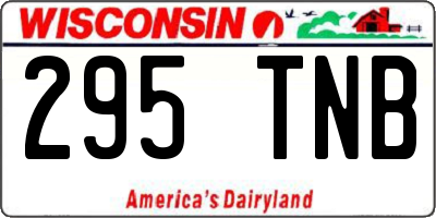 WI license plate 295TNB