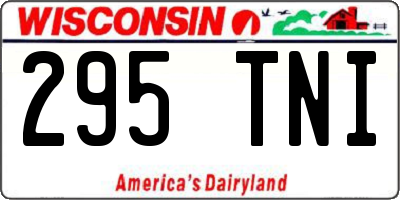 WI license plate 295TNI