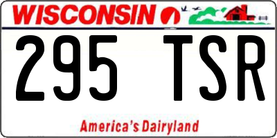 WI license plate 295TSR
