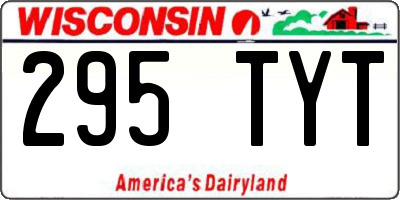 WI license plate 295TYT