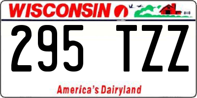 WI license plate 295TZZ