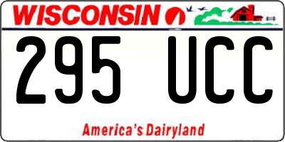 WI license plate 295UCC