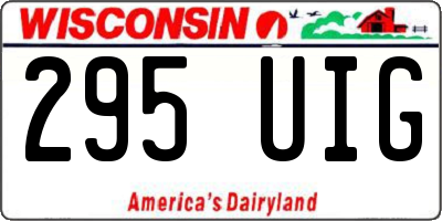 WI license plate 295UIG