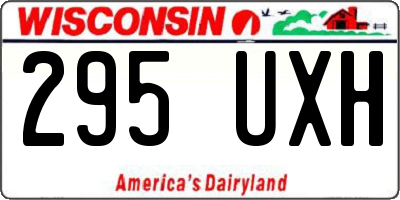 WI license plate 295UXH