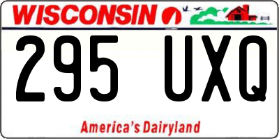 WI license plate 295UXQ